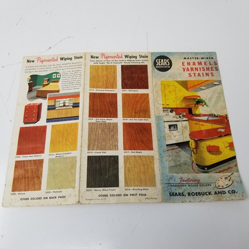Sears Harmony House Color Enamel Varnish Stain Brochure 1955 Samples Vtg - Picture 4 of 6
