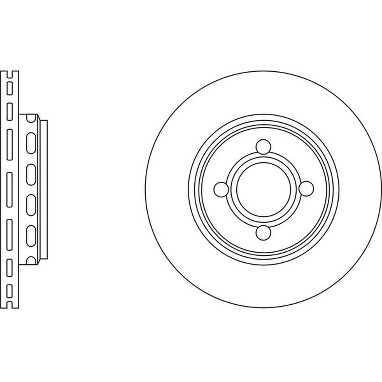 Apec Blue Brake Disc - Front SDK6887 Fits Audi 80 and Cabriolet and Coupe