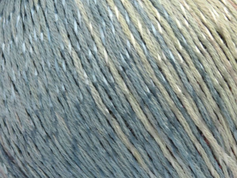 4-Skein Lot Summer Color Yarn Cotton Viscose Fine 4x100g/350g Blue Grey Orange