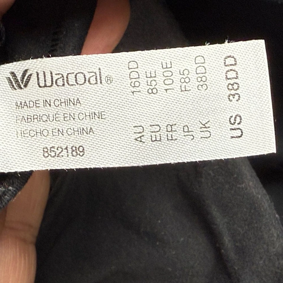 Wacoal Mujer Talla 38DD Negro Confort Camiseta Sujetador Acolchado Foto 2 de 4