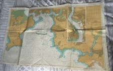 1986 Vintage British Admiralty Nautical Chart 30 Plymouth Sound and Approaches