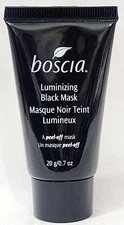 Boscia LUMINIZING BLACK MASK Peel-Off Mask Face Pores Exfoliating .7 oz/20g New