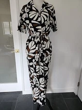 Tabitha Brown X Target Floral Leaf Pattern Jumpsuit Romper Shortsleeves Size M