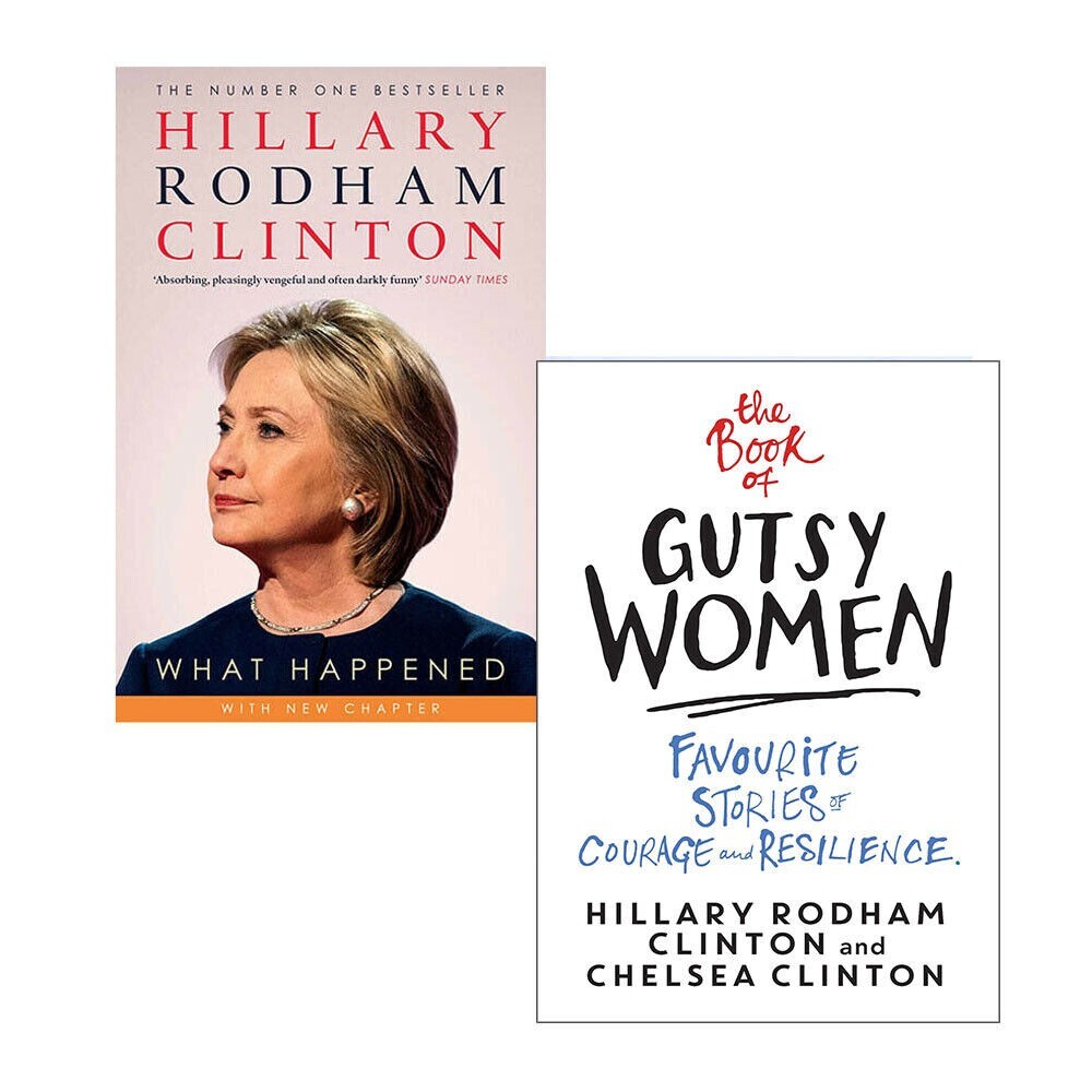 Hillary Rodham Clinton 2 Books Collection Set Gutsy Women, What Happened NEW
