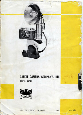 Canon Flash Unit Model X Directions; compatible with Canon IV