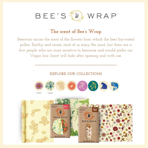 Reusable Beeswax Food Wraps Made in the USA, Eco Friendly Beeswax Wraps for Food - Picture 8 of 12