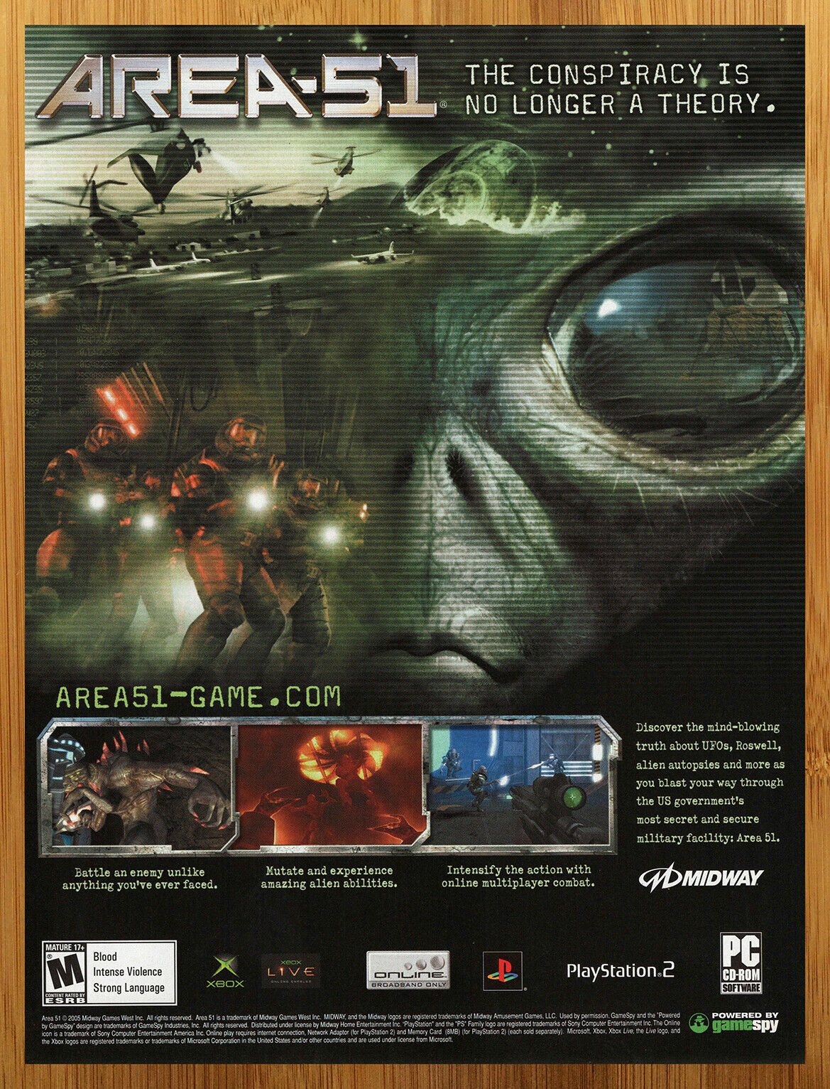 The classic pc freeware title AREA 51 (2005) works on the deck