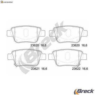 BREMSBELAGSATZ SCHEIBENBREMSE 23620 00 702 10 FÜR TOYOTA ESTIMA/III COROLLA 1.8L