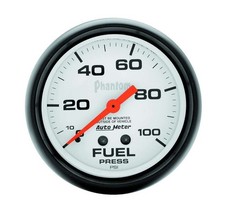 Auto Meter 2-5/8in Phantom Fuel Press. Gauge 0-100psi