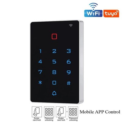 WiFi Access Control System Tuya RFID Keypad 125KHz 13.56MHz Door Lock Reader