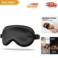 Silk Sleep Mask - 100 Blackout Adjustable Eye Cover for Ultra-Comforting Sleep