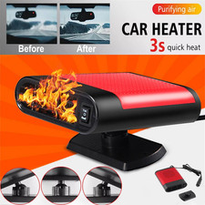 12V Portable Electric Car Heater 12VDC Heating Fan Defogger Defroster Demister