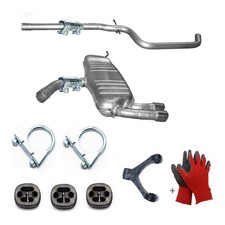 Auspuff Komplett + Anbausatz für Audi A3 Sportback 2.0TDi bis Bj.06/2008