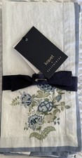 Pottery Barn Kravet Mixed Cotton Napkins Set/4 In Azure