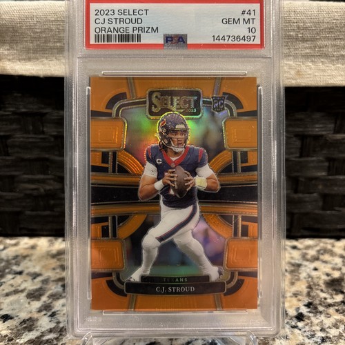 2023 Panini Select Concourse CJ Stroud #41 Orange Prizm /49 PSA 10 RC Low Pop