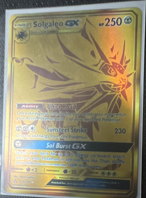 Pokemon TCG SM-Ultra Prism Solgaleo GX Full Art Holo Secret Rare 173/156 250 HP