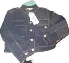 Calvin Klein Blue Denim Jean Jacket - NEW W/TAGS - YOUTH MEDIUM 8/10
