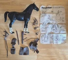 1960s MARX JOHNNY WEST THUNDERBOLT BLACK HORSE EXCELLENT complete