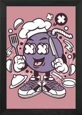 Cartoon Illustration 158 Framed Wall Art Poster Canvas Print Picture