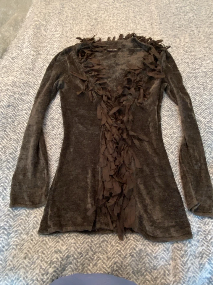 Women's dark green Principles long sleeve button up cardigan size 12 - Image 2 of 4