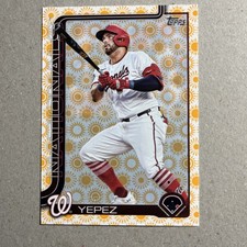 2025 Topps Series 2 #679 Juan Yepez Holiday Sun ☀️ Parallel