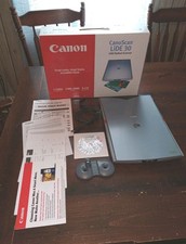 CANON "CanoScan LiDe 20" USB Flatbed Scanner • Cord • Stand • Disc *UNTESTED*