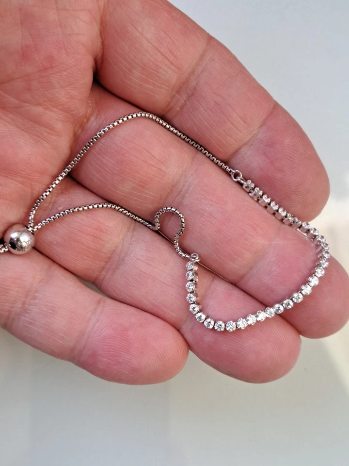 Pandora  ,  feines Armband   925 Silber mit geschliffenen Steinen - Bild 4 von 4