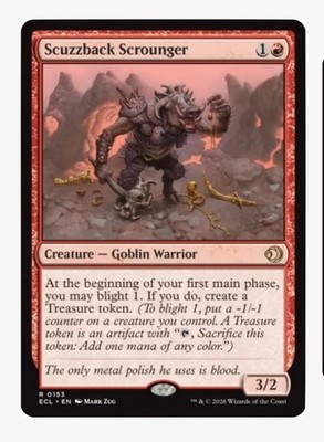Scuzzback Scrounger | MTG ECL | Red Goblin Warrior Treasure EDH Rare | NEW NM