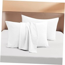 Egyptian Cotton Queen Size 2-Piece Pillow Case Set, Queen Pillowcases White