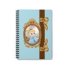 Cute Princess Portrait Spiral Notebook  Ruled Journal