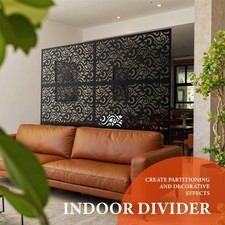 Metal Privacy Screen 120x180cm Outdoor Privacy Screens & Panels Black White