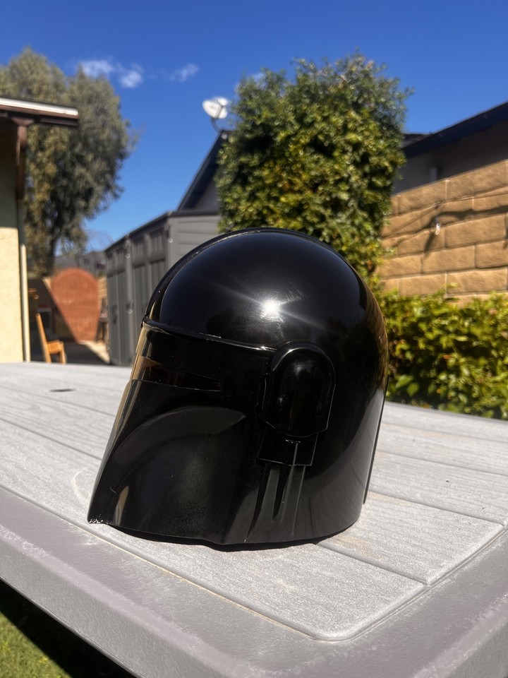 Hal Met Light Black Mandalorian Helmet Metal Armor Star Wars | eBay