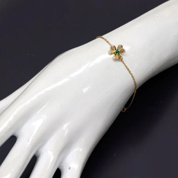Pulsera Van Cleef & Arpels K18YG Esmeralda Frivolmini - Auténtica Envío Gratis desde J Foto 4 de 4