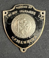 EWENS GARAJES VINTAGE ESMALTE PROVEEDORES TABLERO PLACA PLACA PLACA PLACA COCHE INSIGNIA