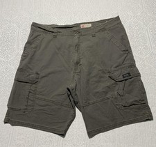 Wrangler Shorts Mens 40 Gray Relaxed Fit Cargo Stretch Canvas Pockets Casual