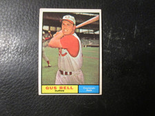 1961  TOPPS #215   GUS BELL REDS      EX+/EXMT