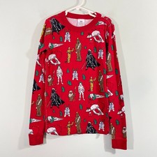 Hanna Andersson Red Star Wars Holiday Christmas Pajamas Top Size 12