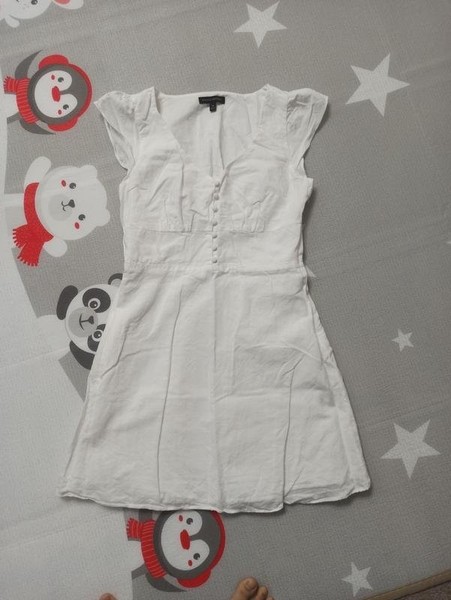 Women Banana Republic Dress White Cotton 40 / L /