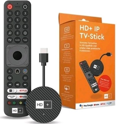HD PLUS HD+ IP TV-Stick Schwarz (32 GB)  , Android TV , 4K , WIFI 