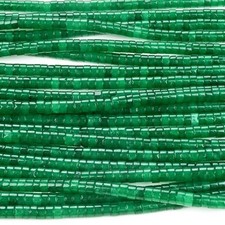 2x4mm High Quality Dyed Emerald Green Jade Heishi Spacer Bead for Jewelry Making