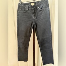 Karen Millen Black Cropped Denim Jeans