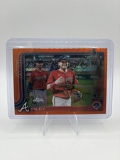 2025 Topps Chrome Logofractor Austin Riley Orange Image Variation /25 #206