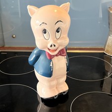 Porky Pig Coin Bank Looney Toons Circa 1994 Warner Brothers Ceramic Vintage