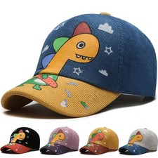 Children Baseball Cap Little Dinosaur Cartoon Color-Blocked Outing Sunscreen Hat