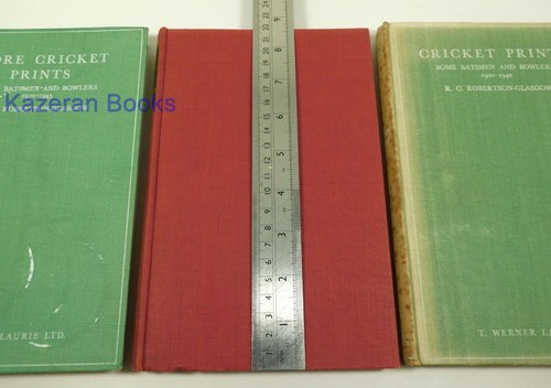 3x Vintage Books By R C Robertson-Glasgow 49 Not Out & Cricket Prints c1945 - Picture 8 of 18