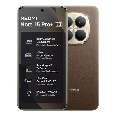 REDMI Note 15 Pro+ 5G (Coffee Mocha, 8GB+256GB) 200MasterPixel OIS Camera