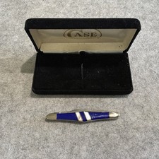 2013 Case XX USA EX2156 SS 2 Blade Blue Lapis MOP Pocket Knife W/ Box