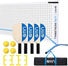 Pickleball Starter Set - 22ft Portable Net  Equipment for Driveway Play