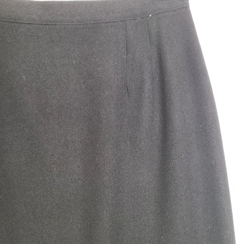 Saia lápis de lã preta forrada vintage Michele feita nos EUA feminina 13/14 (12 atos) - Imagem 3 de 4
