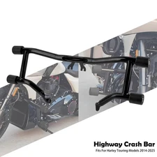 Front Highway Engine Guard Two Step Crash Bar For Harley 14-25 Touring Road King